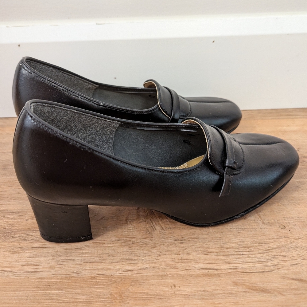 Vintage Oomphies By Kaufman Leather Heels - Picture 3 of 12